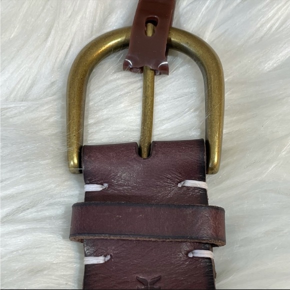 FRYE Grommet Leather Belt Brown Medium - Picture 5 of 11